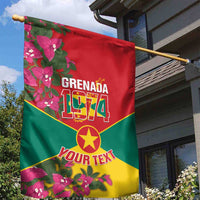 Grenada 1974 Garden Flag Gwenad Map With Bougainvillea - Flag Color - Wonder Print Shop