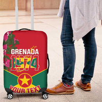 Grenada 1974 Luggage Cover Gwenad Map With Bougainvillea - Flag Color - Wonder Print Shop
