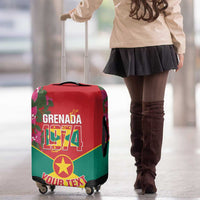 Grenada 1974 Luggage Cover Gwenad Map With Bougainvillea - Flag Color - Wonder Print Shop