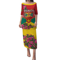 Grenada 1974 Puletasi Gwenad Map With Bougainvillea - Flag Color - Wonder Print Shop