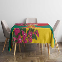 Grenada 1974 Tablecloth Gwenad Map With Bougainvillea - Flag Color - Wonder Print Shop