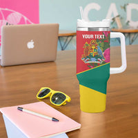 Grenada 1974 Tumbler With Handle Gwenad Map With Bougainvillea - Flag Color - Wonder Print Shop