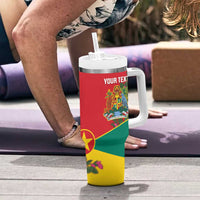 Grenada 1974 Tumbler With Handle Gwenad Map With Bougainvillea - Flag Color - Wonder Print Shop