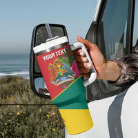 Grenada 1974 Tumbler With Handle Gwenad Map With Bougainvillea - Flag Color - Wonder Print Shop