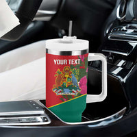 Grenada 1974 Tumbler With Handle Gwenad Map With Bougainvillea - Flag Color - Wonder Print Shop