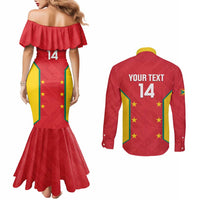 Custom Grenada Cricket Couples Matching Mermaid Dress and Long Sleeve Button Shirt 2025 Sporty Style