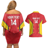 Custom Grenada Cricket Couples Matching Off Shoulder Short Dress and Hawaiian Shirt 2025 Sporty Style - Wonder Print Shop