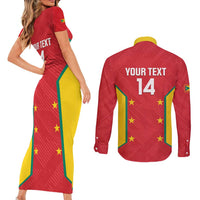 Custom Grenada Cricket Couples Matching Short Sleeve Bodycon Dress and Long Sleeve Button Shirt 2025 Sporty Style - Wonder Print Shop