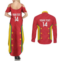 Custom Grenada Cricket Couples Matching Summer Maxi Dress and Long Sleeve Button Shirt 2025 Sporty Style - Wonder Print Shop