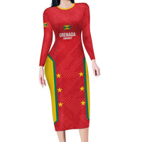 Custom Grenada Cricket Family Matching Long Sleeve Bodycon Dress and Hawaiian Shirt 2025 Sporty Style - Wonder Print Shop