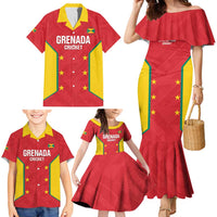 Custom Grenada Cricket Family Matching Mermaid Dress and Hawaiian Shirt 2025 Sporty Style - Wonder Print Shop