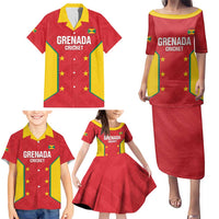 Custom Grenada Cricket Family Matching Puletasi and Hawaiian Shirt 2025 Sporty Style - Wonder Print Shop