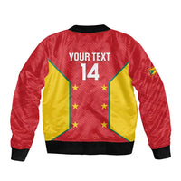 Custom Grenada Cricket Sleeve Zip Bomber Jacket 2025 Sporty Style - Wonder Print Shop
