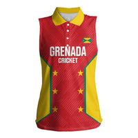 Custom Grenada Cricket Women Sleeveless Polo Shirt 2025 Sporty Style - Wonder Print Shop