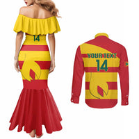 Custom Grenada Football Couples Matching Mermaid Dress and Long Sleeve Button Shirt Go Spice Boys