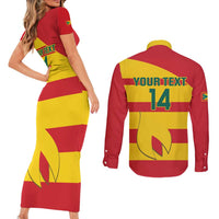 Custom Grenada Football Couples Matching Short Sleeve Bodycon Dress and Long Sleeve Button Shirt Go Spice Boys - Wonder Print Shop