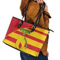 Custom Grenada Football Leather Tote Bag Go Spice Boys - Wonder Print Shop
