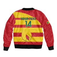 Custom Grenada Football Sleeve Zip Bomber Jacket Go Spice Boys - Wonder Print Shop