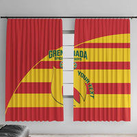 Custom Grenada Football Window Curtain Go Spice Boys - Wonder Print Shop