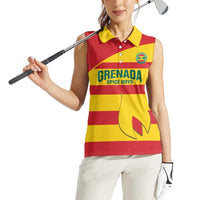 Custom Grenada Football Women Sleeveless Polo Shirt Go Spice Boys - Wonder Print Shop