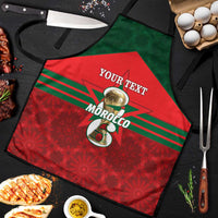 Personalized Morocco Football Apron 2026 Come On Atlas Lions - Wonder Print Shop
