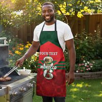 Personalized Morocco Football Apron 2026 Come On Atlas Lions - Wonder Print Shop