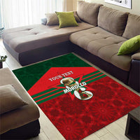 Personalized Morocco Football Area Rug 2026 Come On Atlas Lions - Wonder Print Shop