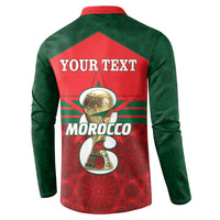 Personalized Morocco Football Button Sweatshirt 2026 Come On Atlas Lions