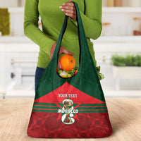 Personalized Morocco Football Grocery Bag 2026 Come On Atlas Lions - Wonder Print Shop