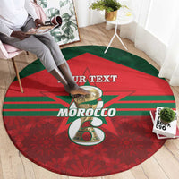 Personalized Morocco Football Round Carpet 2026 Come On Atlas Lions - Wonder Print Shop