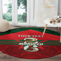 Personalized Morocco Football Round Carpet 2026 Come On Atlas Lions - Wonder Print Shop