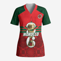 Personalized Morocco Football Scrub Top 2026 Come On Atlas Lions - Wonder Print Shop