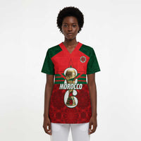 Personalized Morocco Football Scrub Top 2026 Come On Atlas Lions - Wonder Print Shop