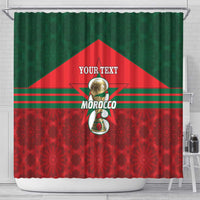 Personalized Morocco Football Shower Curtain 2026 Come On Atlas Lions - Wonder Print Shop
