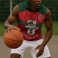 Personalized Morocco Football Sleeveless Hoodie 2026 Come On Atlas Lions - Wonder Print Shop