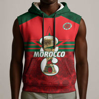 Personalized Morocco Football Sleeveless Hoodie 2026 Come On Atlas Lions - Wonder Print Shop