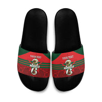 Personalized Morocco Football Slide Sandals 2026 Come On Atlas Lions - Wonder Print Shop