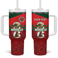 Personalized Morocco Football Tumbler With Handle 2026 Come On Atlas Lions - Wonder Print Shop
