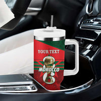 Personalized Morocco Football Tumbler With Handle 2026 Come On Atlas Lions - Wonder Print Shop