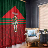 Personalized Morocco Football Window Curtain 2026 Come On Atlas Lions - Wonder Print Shop