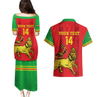 Custom Ethiopia Football Couples Matching Puletasi and Hawaiian Shirt 2024 Go Champions Walia Ibex - Wonder Print Shop