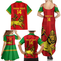 Custom Ethiopia Football Family Matching Summer Maxi Dress and Hawaiian Shirt 2024 Go Champions Walia Ibex - Wonder Print Shop