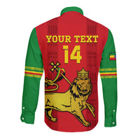 Custom Ethiopia Football Long Sleeve Button Shirt 2024 Go Champions Walia Ibex - Wonder Print Shop
