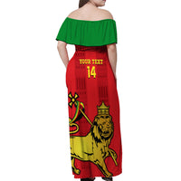 Custom Ethiopia Football Off Shoulder Maxi Dress 2024 Go Champions Walia Ibex - Wonder Print Shop