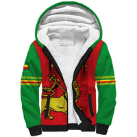 Custom Ethiopia Football Sherpa Hoodie 2024 Go Champions Walia Ibex - Wonder Print Shop