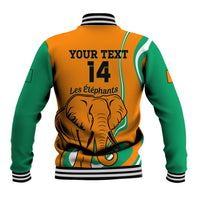 Custom Ivory Coast Football Baseball Jacket 2024 Go Champions Les Elephants - Wonder Print Shop