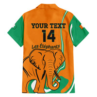Custom Ivory Coast Football Family Matching Off Shoulder Long Sleeve Dress and Hawaiian Shirt 2024 Go Champions Les Elephants - Wonder Print Shop