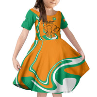 Custom Ivory Coast Football Family Matching Short Sleeve Bodycon Dress and Hawaiian Shirt 2024 Go Champions Les Elephants - Wonder Print Shop