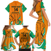 Custom Ivory Coast Football Family Matching Short Sleeve Bodycon Dress and Hawaiian Shirt 2024 Go Champions Les Elephants - Wonder Print Shop