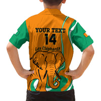 Custom Ivory Coast Football Kid Hawaiian Shirt 2024 Go Champions Les Elephants - Wonder Print Shop